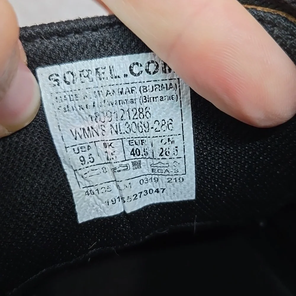 Sorel Women Out N About Rubber Leather Duck Boots shoes sz 9.5